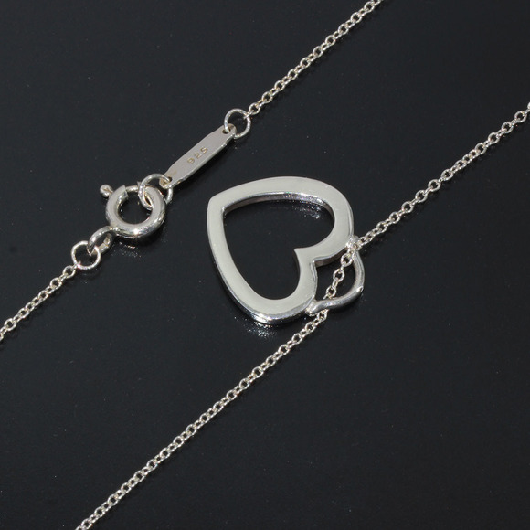 Tiffany Heart Pendant Necklace Silver - Picture 3 of 7